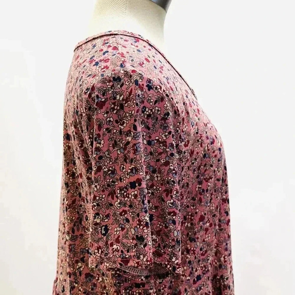 Floral Pink Button-Front Dress - Picture 6 of 10